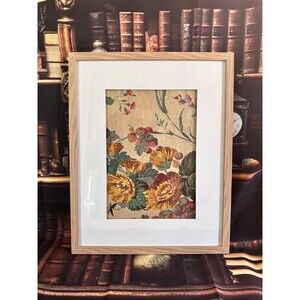 Antique Paul Dumas French Floral Wallpaper Art | Original Framed Behind Glass